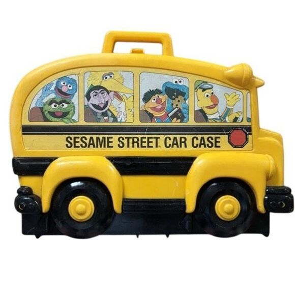 Sesame Street Car Case With 8 Cars 1982